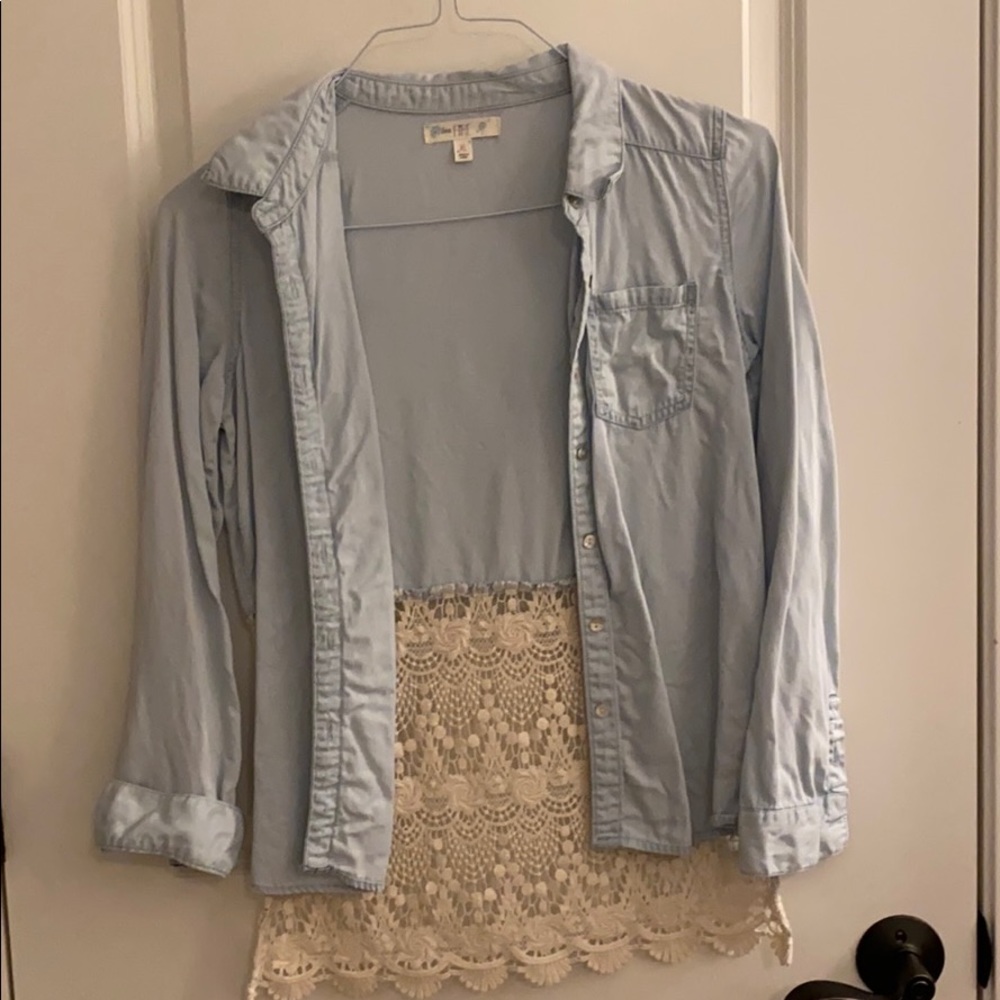 A Girls Button Down Top
